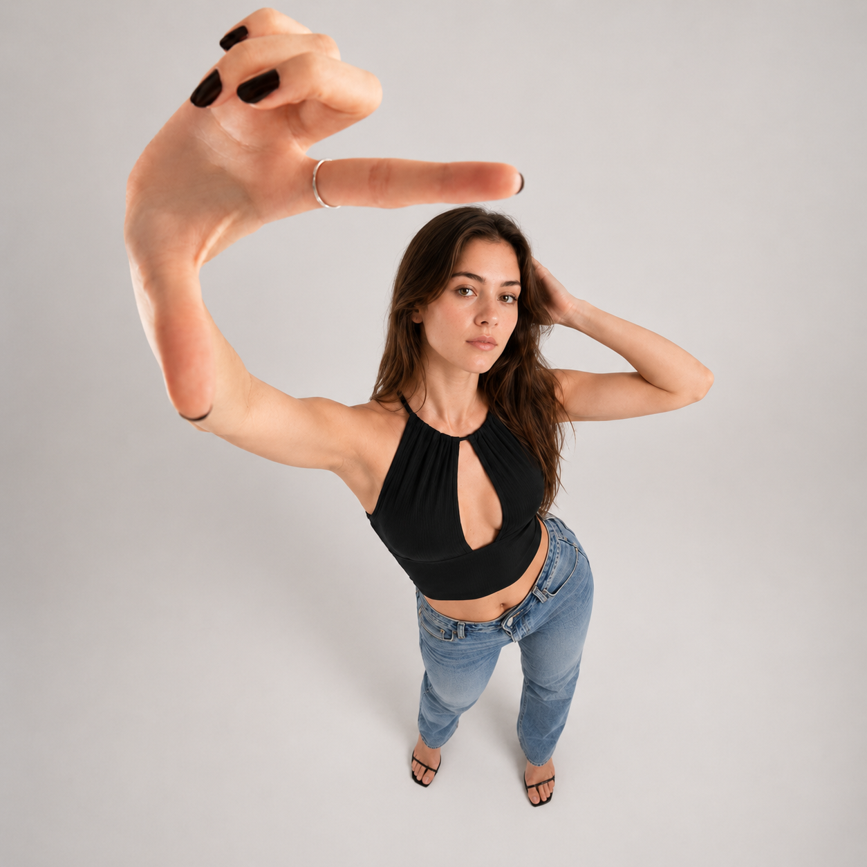 Halter Neck Cut-Out Crop Top