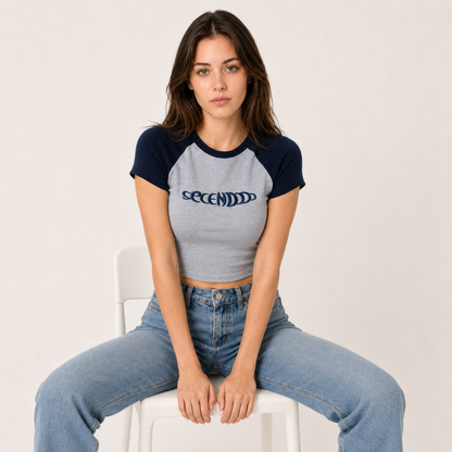 Contrast Raglan Crop Top