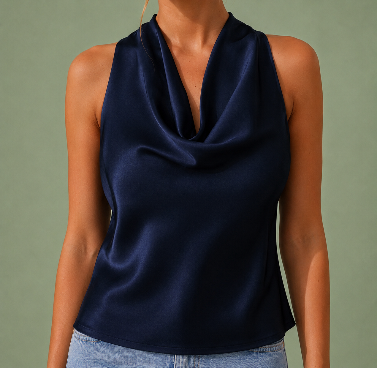 Sleeveless Halter Neck Backless Top