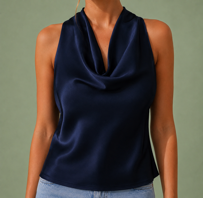 Sleeveless Halter Neck Backless Top