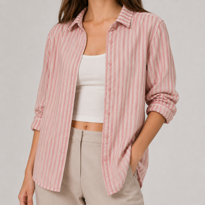Cotton Striped Oversized Shirt