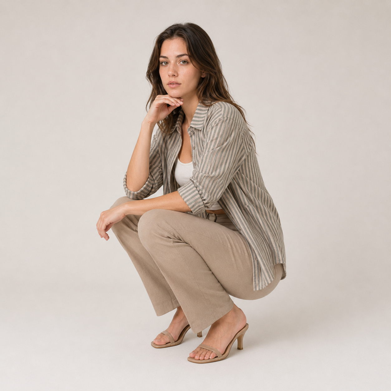 Cotton Striped Oversized Shirt