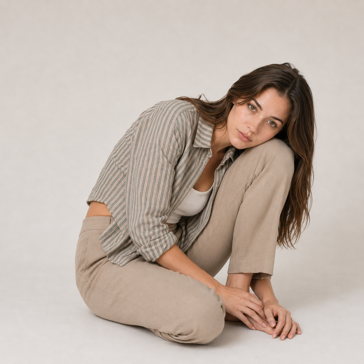 Cotton Striped Oversized Shirt