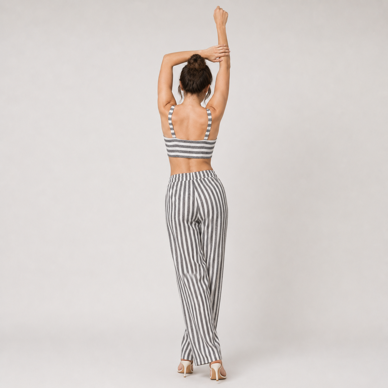 Set - Striped Cami Top & Drawstring Pants