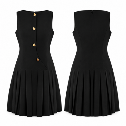 Sleeveless Pleated Dress