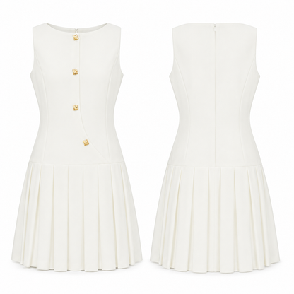 Sleeveless Pleated Dress