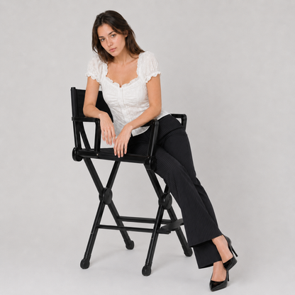 Cotton Lace-Trimmed Short Sleeve Top