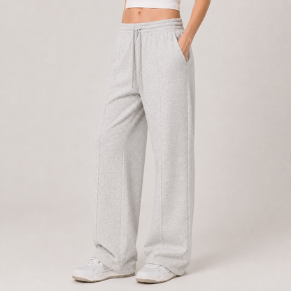 Wide-Leg Drawstring Sweatpants
