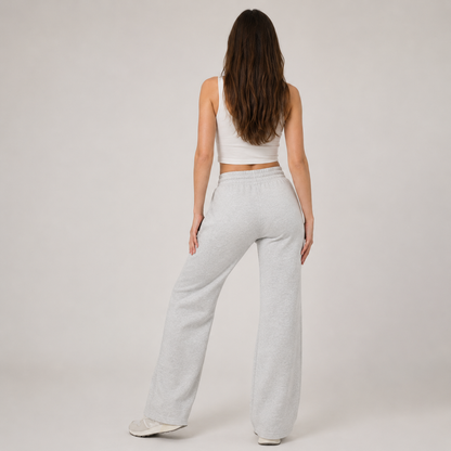 Wide-Leg Drawstring Sweatpants