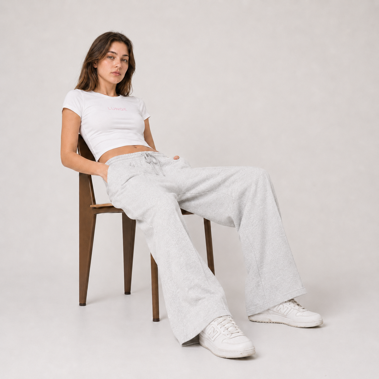 Wide-Leg Drawstring Sweatpants