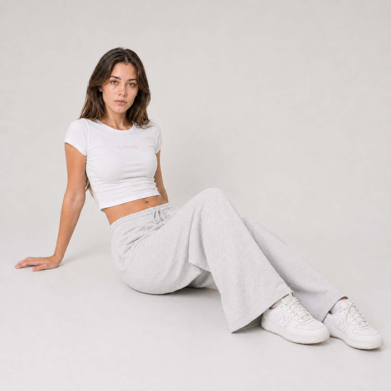 Wide-Leg Drawstring Sweatpants