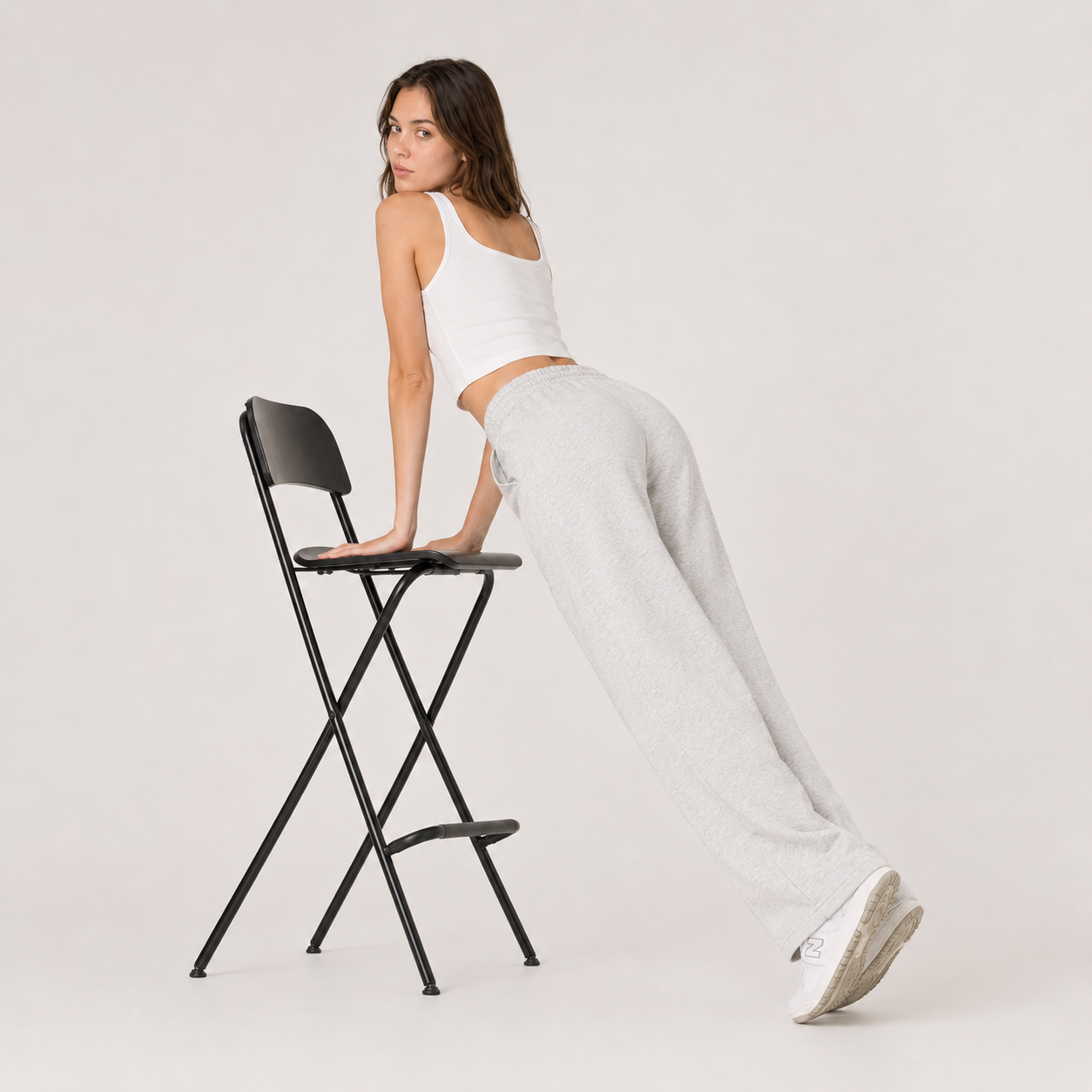 Wide-Leg Drawstring Sweatpants