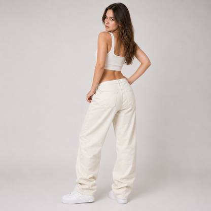 Light Wash Baggy Wide Leg Jeans