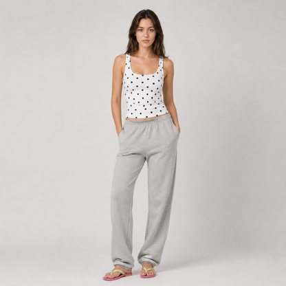 Polka Dot U-Neck Tank Top