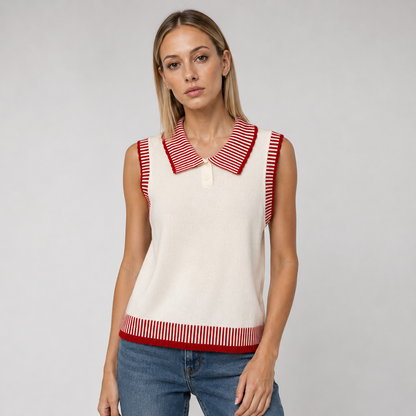 Striped Knit Vest Top