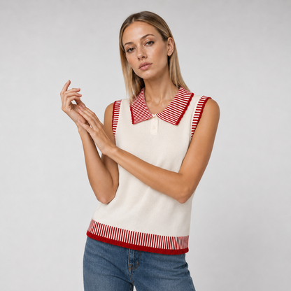 Striped Knit Vest Top