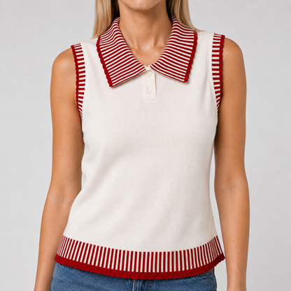 Striped Knit Vest Top